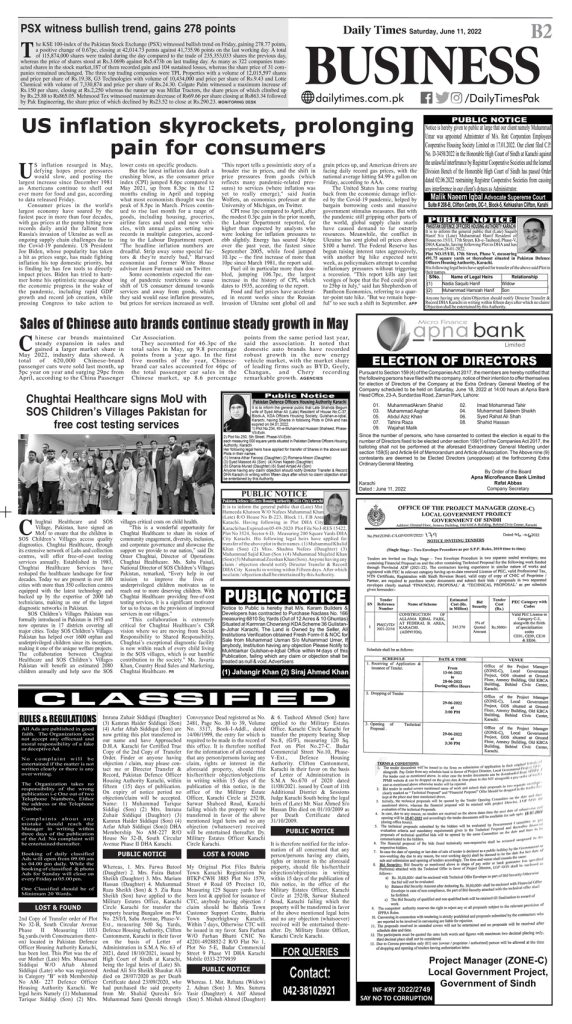 جون 2022 کو ڈائریکٹرز کا انتخاب